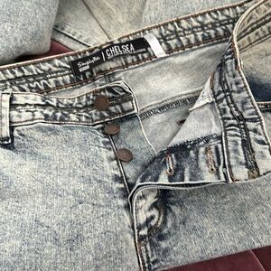 Simply Be Denim Chelsea style Deep turned up frat boyfriend denim size 16R